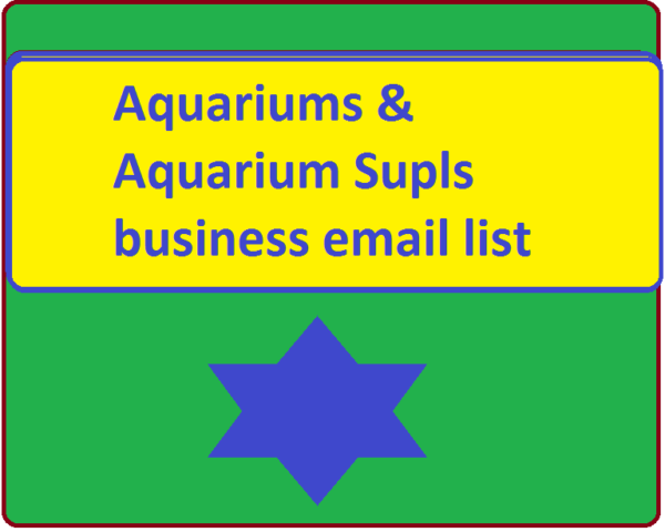 Aquariums & Aquarium Supls Email Insights Data