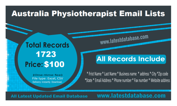 Australia Physiotherapist Email Insights Datas