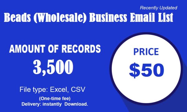 Beads (Wholesale) Email Insights Data