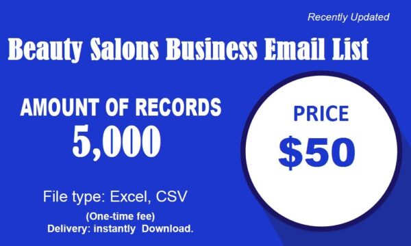 Beauty Salons Email Insights Data