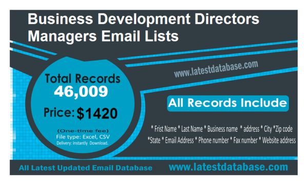 Business Development Directors Managers Email Insights Datas