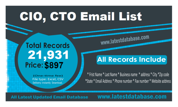 CIO, CTO Email Insights Data