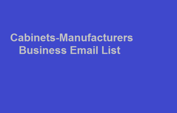 Cabinets Manufacturers Email Insights Data