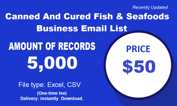 Canned and Cured Fish and Seafoods Email Insights Data