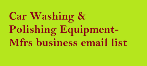 Car Washing & Polishing Email Insights Data