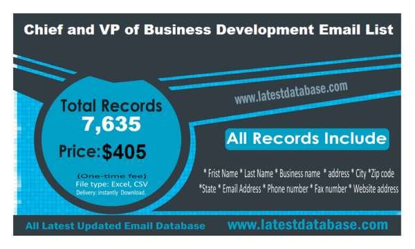 Chief and VP of Business Development Email Insights Data