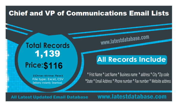 Chief and VP of Communications Email Insights Datas