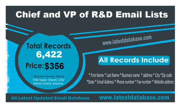 Chief and VP of R&D Email Insights Datas