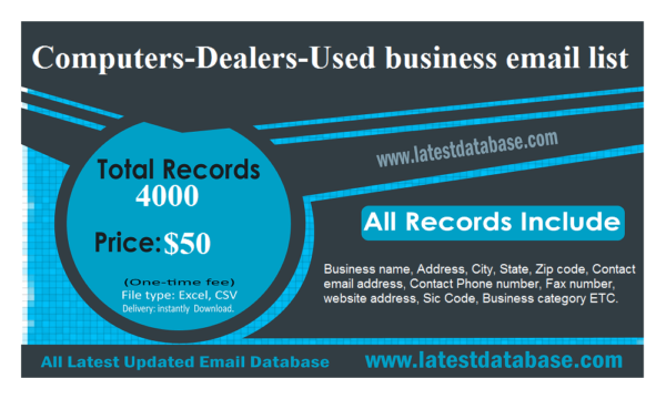 Computers-Dealers-Used Email Insights Data