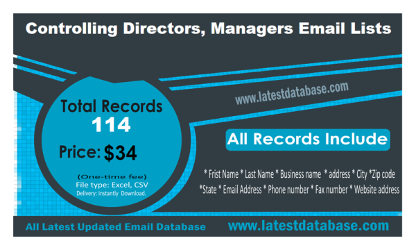 Controlling Directors, Managers Email Insights Datas