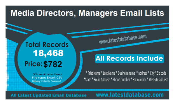 Media Directors Managers Email Insights Datas