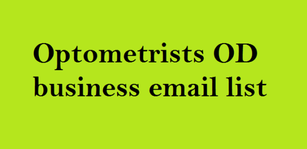 Optometrists OD Email Insights Data