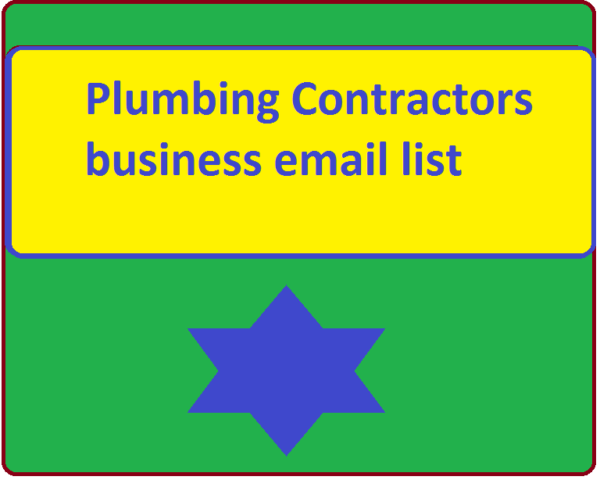 Plumbing Contractors Email Insights Data