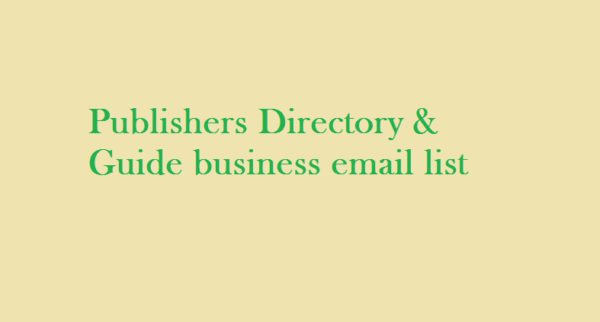 Publishers-Directory & Guide Email Insights Data