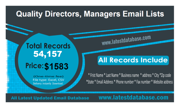 Quality Directors Managers Email Insights Datas