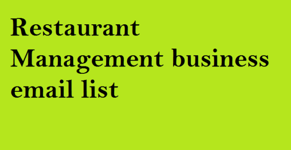 Restaurant Management Email Insights Data