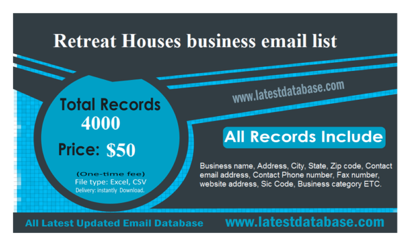 Retreat Houses Email Insights Data