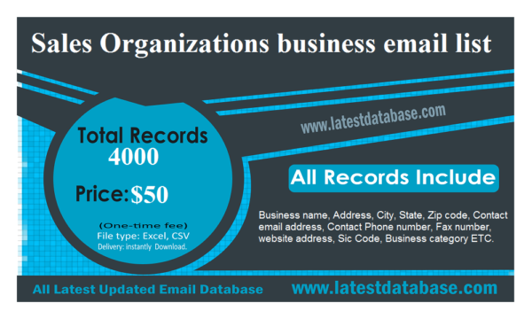 Sales Organizations Email Insights Data