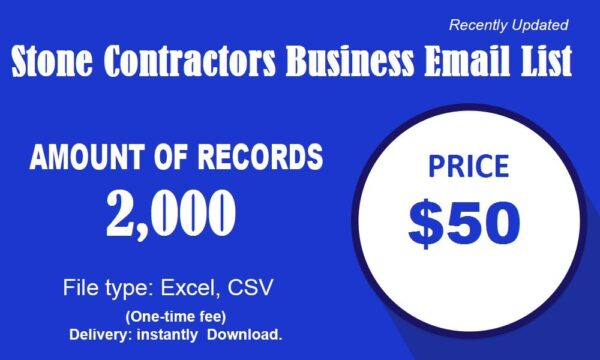 Stone Contractors Email Insights Data