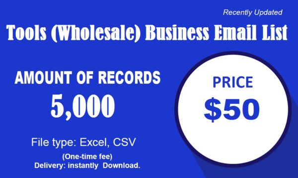 Tools (Wholesale) Email Insights Data