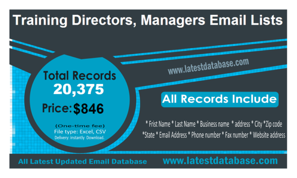 Training Directors, Managers Email Insights Datas