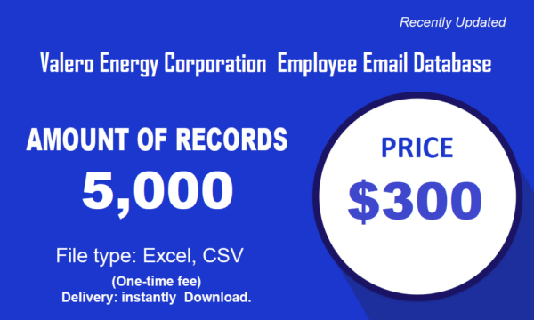 Valero Energy Corporation Employee Email Insights Data